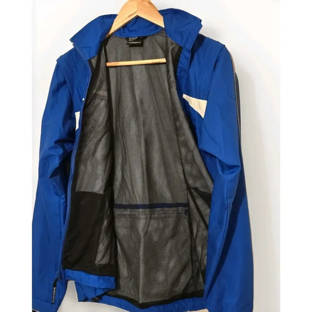 Gore Bike Wear Convertible Jacket Womens Medium Blue Softshell Windstopper